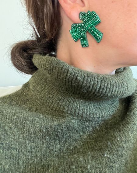 The cutest green beaded bow earrings for holiday from Lisi Lerch! 

#LTKHoliday #LTKfindsunder100 #LTKGiftGuide