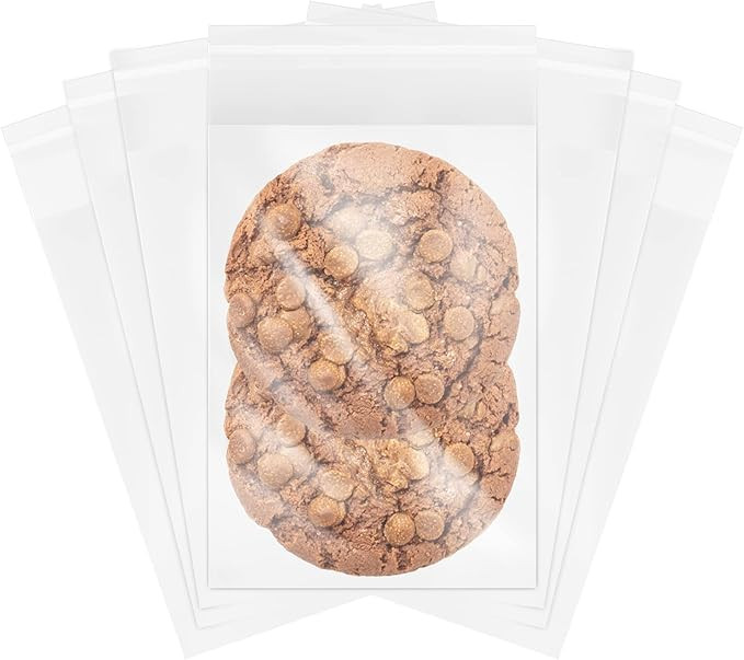 MoloTAR || 200 Pcs 5''x 7'' Clear Resealable Cello/Cellophane Good for Bakery,Adhesive Treat, Can... | Amazon (US)