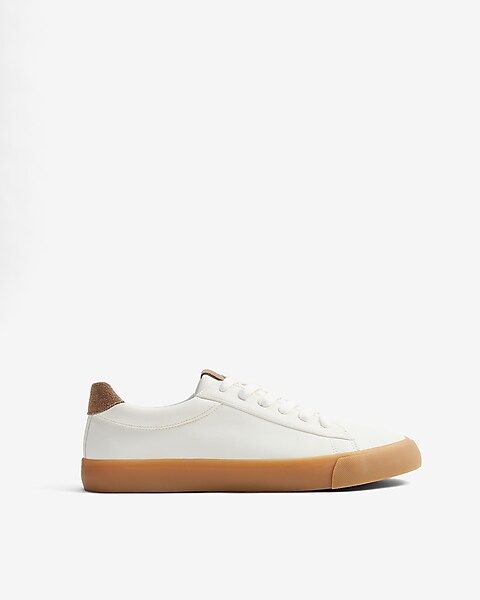 White Vegan Leather Sneakers | Express