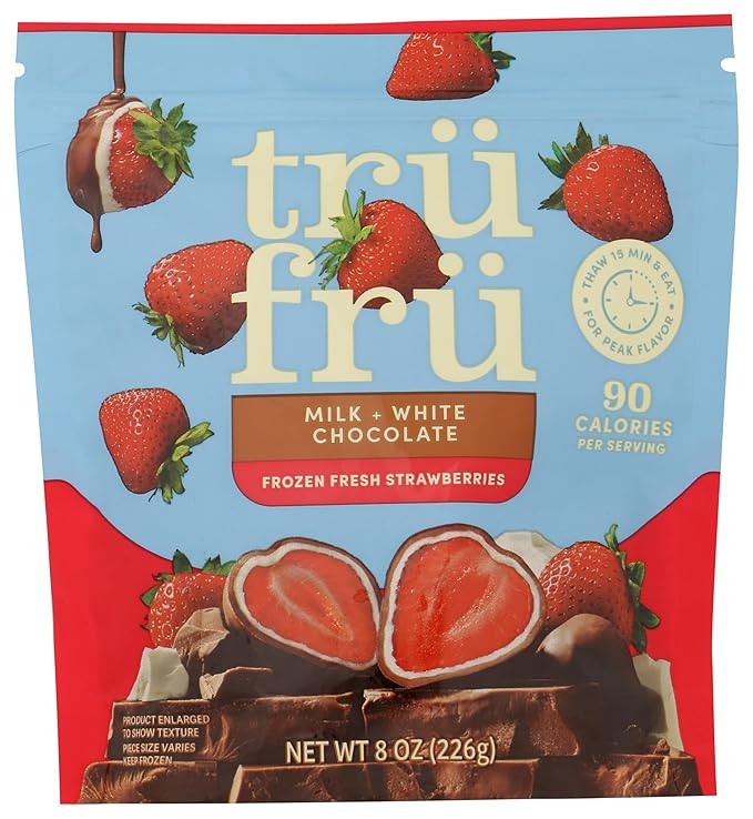 Tru Fru, Frozen Strawberries White And Milk Chocolate, 8 Ounce | Amazon (US)