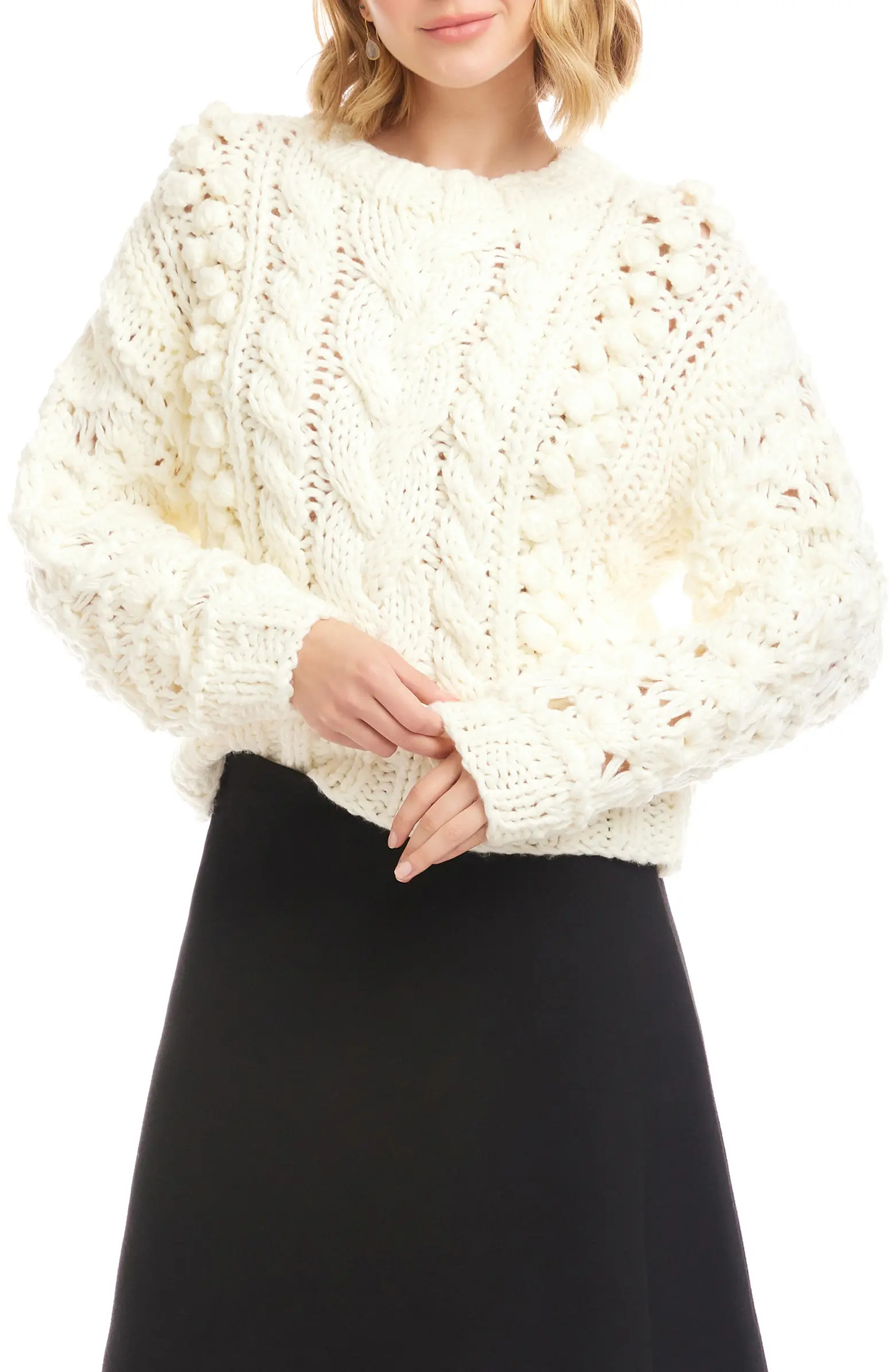 Hand Knit Cable Sweater | Nordstrom