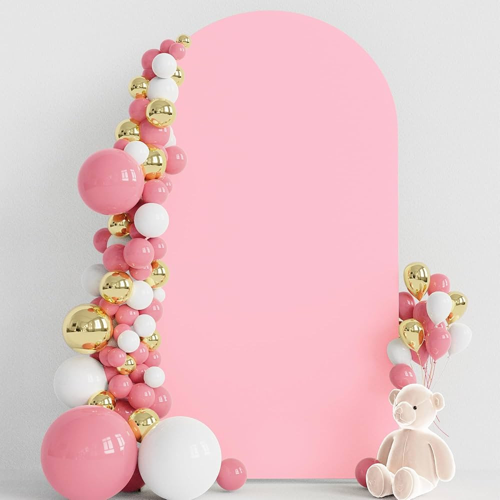 Wokceer 7.2FT Wedding Arch Cover Spandex Fitted Wedding Arch Stand Covers Round Top Chiara Arch B... | Amazon (US)