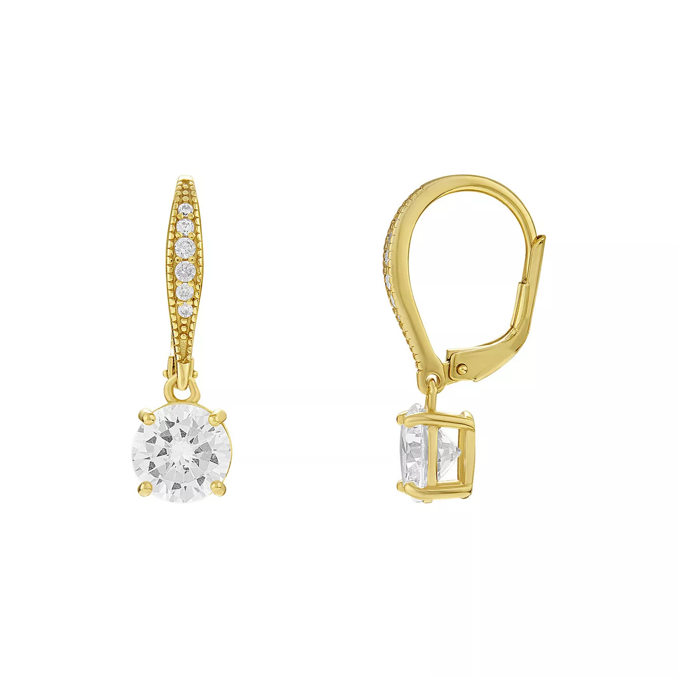 PRIMROSE Cubic Zirconia Leverback Drop Earrings | Kohl's