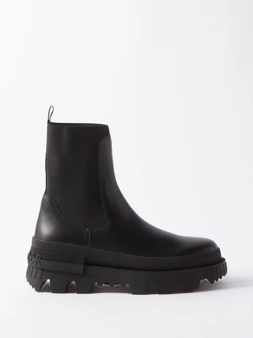 Moncler - Neue Leather Chelsea Boots - Mens - Black | Matches (US)