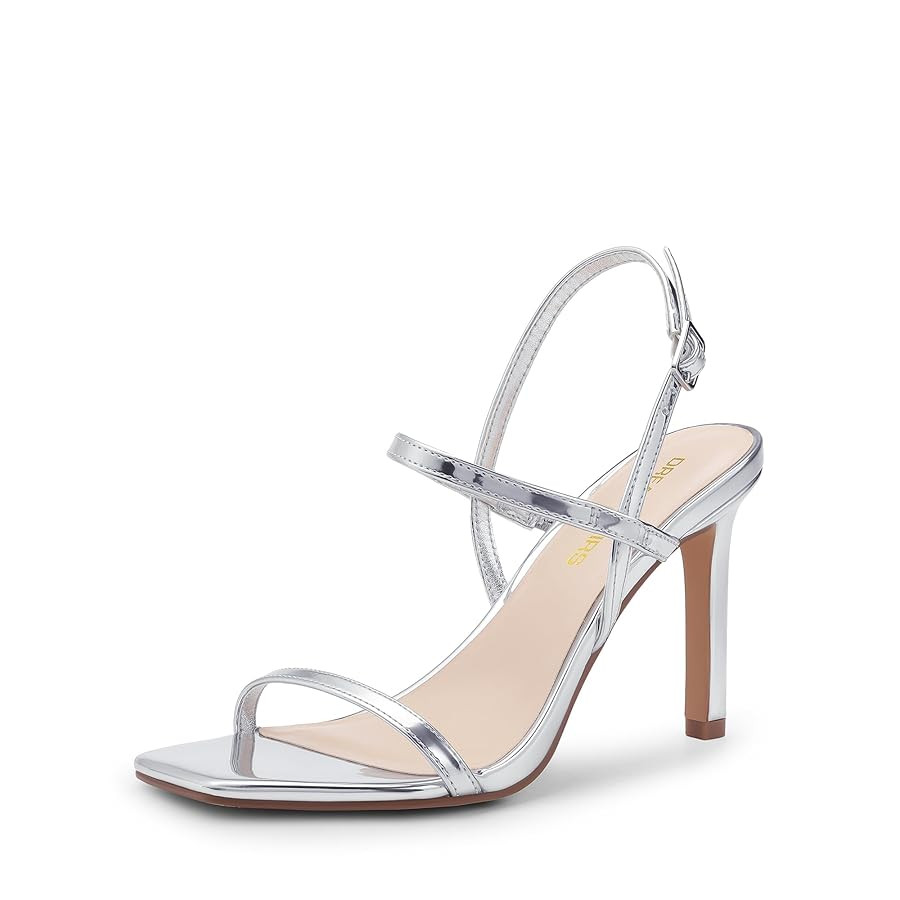 DREAM PAIRS Women’s Slingback Heels High Stilettos Open Square Toe Ankle Strap Pumps Sexy Comfo... | Amazon (US)
