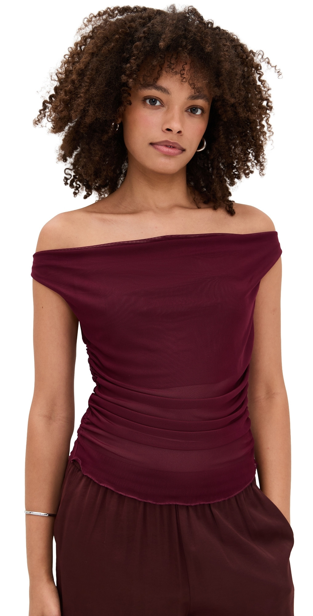 LE BOP Amalie Top Burgundy XL | Shopbop