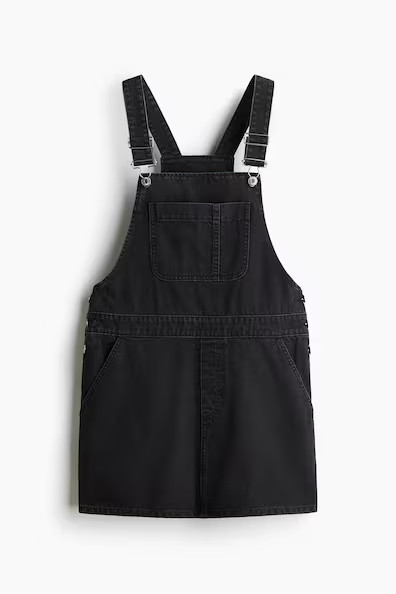 H & M - Denim Overall Dress - Black | H&M (US + CA)