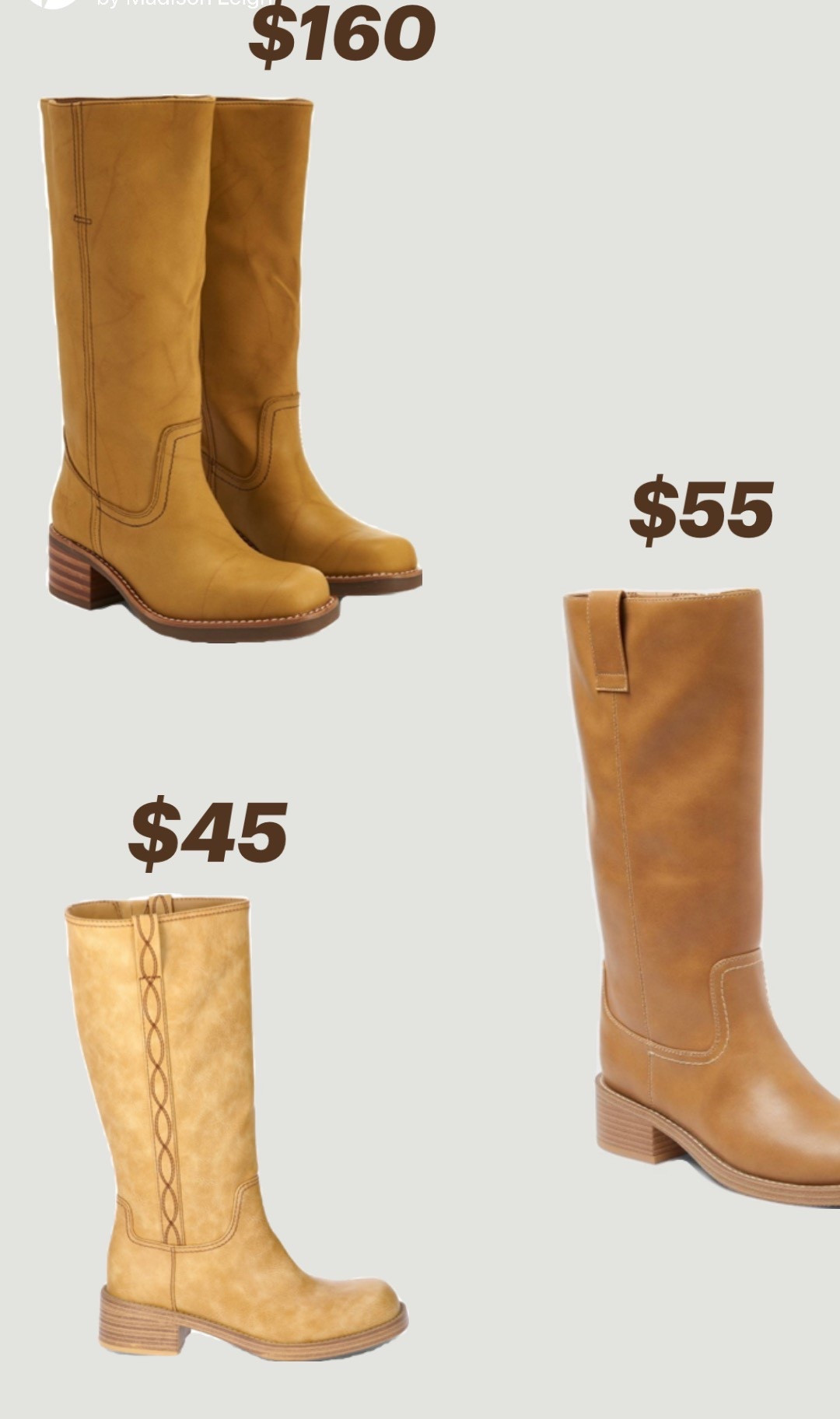 Trending Frye Boots — found similar at target and Walmart! Such a cute staple for fall/winter that can go with so much! 

** if you splurge the Frye and co boots are on sale at famous footwear! 
#fryebootdupe #bananabootcolor #targetboots #walmart 

#LTKShoeCrush #LTKSeasonal #LTKFindsUnder50