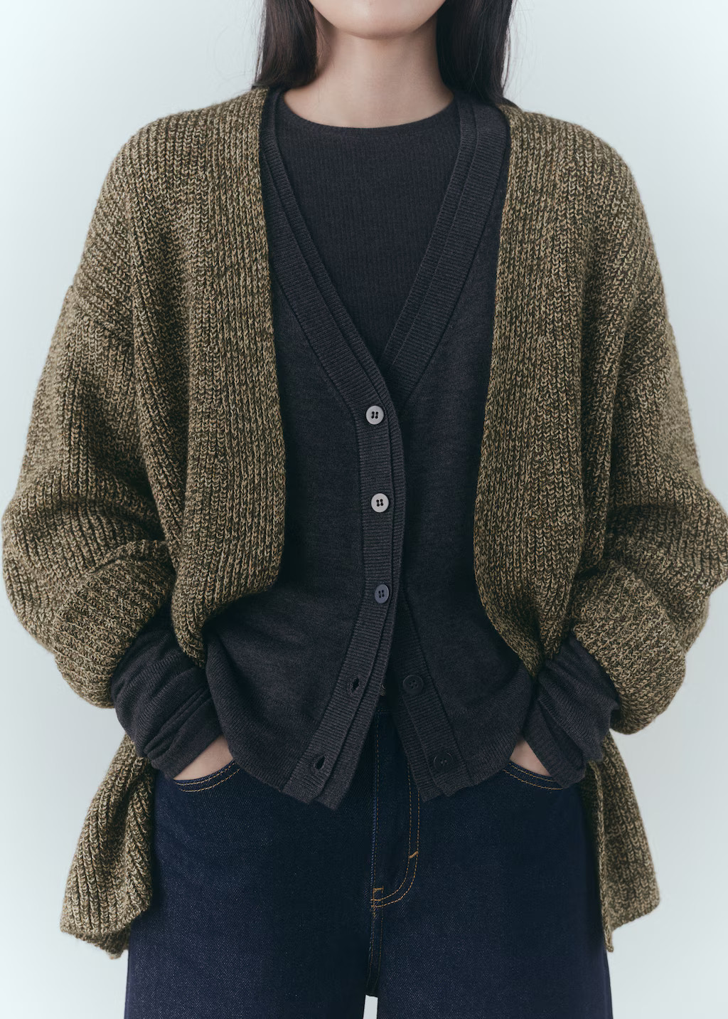 Oversized knit cardigan - Women | MANGO USA | Mango (US/MX/AU)