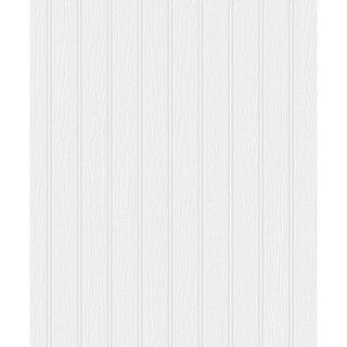 NextWall 31.35 sq. ft. Off-White Faux Beadboard Vinyl Paintable Peel and Stick Wallpaper Roll PP1... | The Home Depot