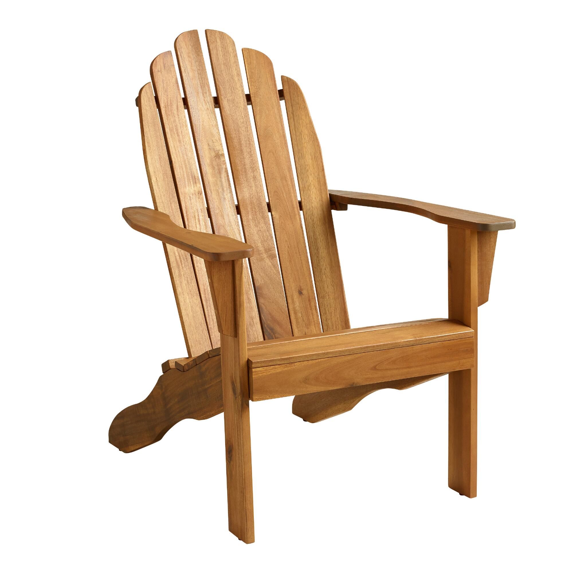 Slatted Wood Adirondack Chair - World Market | World Market