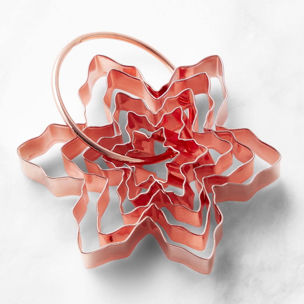Williams-Sonoma Copper Snowflake Cookie Cutters on Ring, Set of 5 | Williams-Sonoma