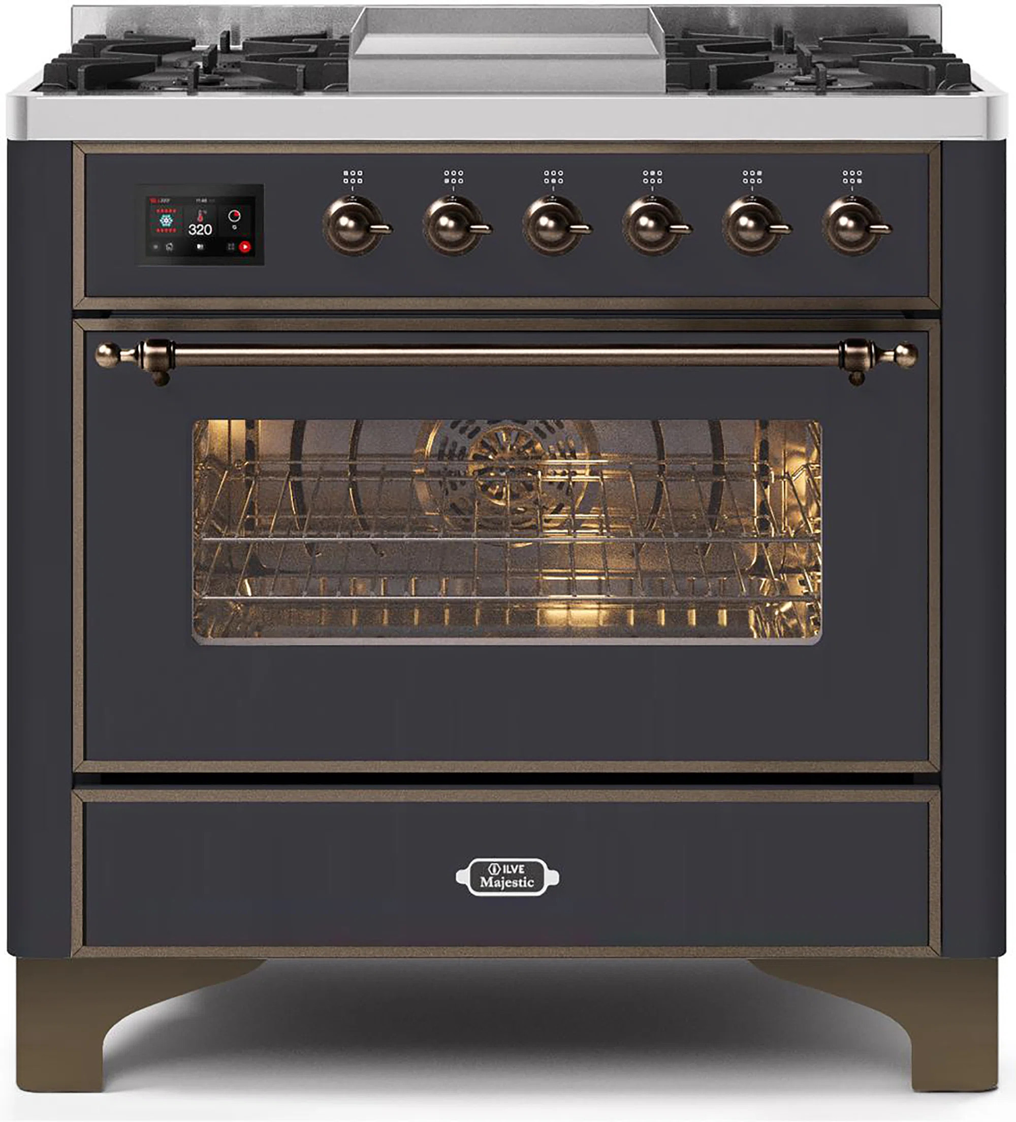 Majestic II Series 36" 3.5 cu ft. Freestanding Dual Fuel Range UM09FDNS3MGB | Wayfair North America