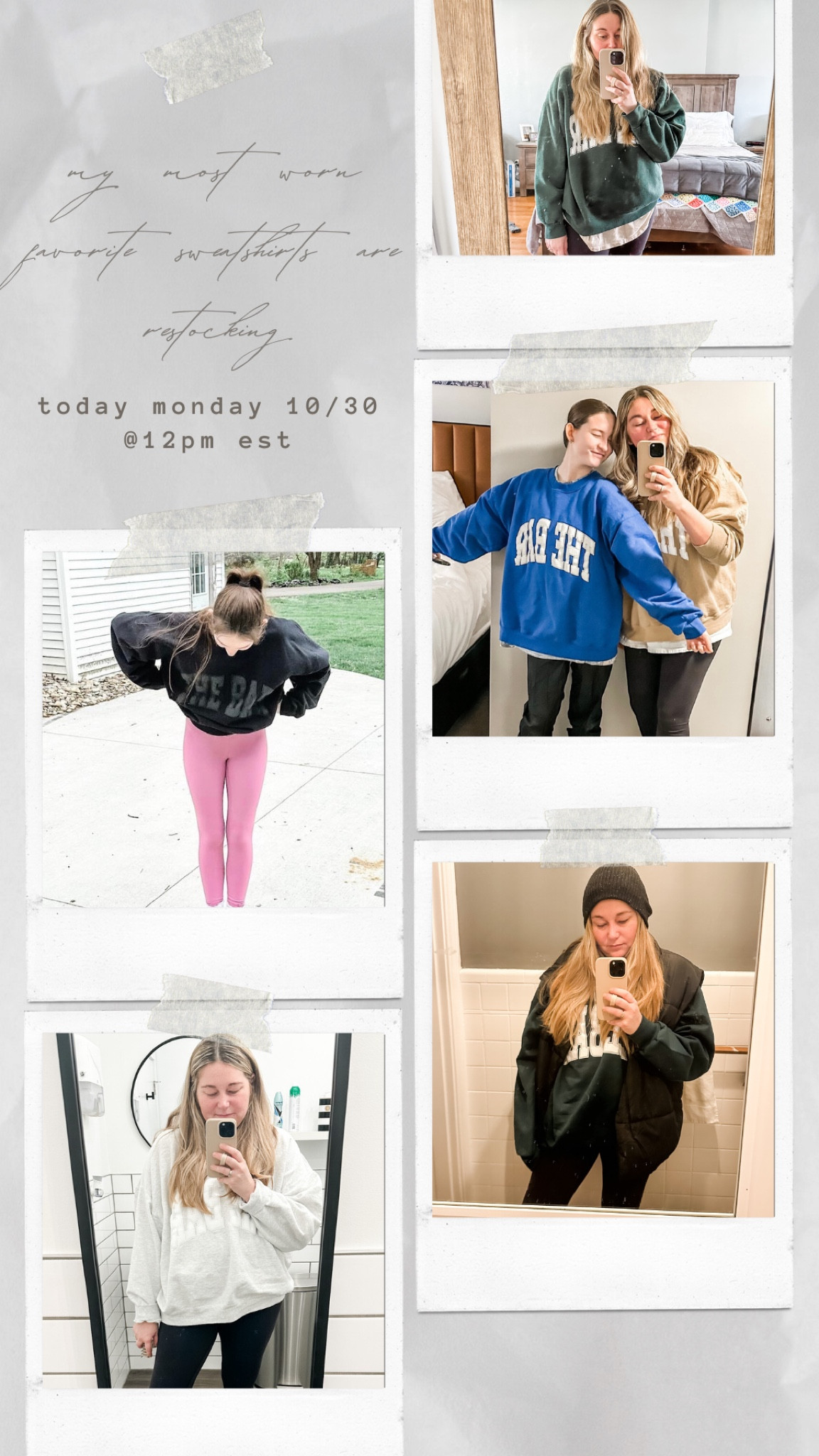 the bar varsity sweatshirts RESTOCKING TODAY @12pm EST! 

#thebar #sweatshirts #restock 

#LTKmidsize #LTKGiftGuide #LTKfindsunder100