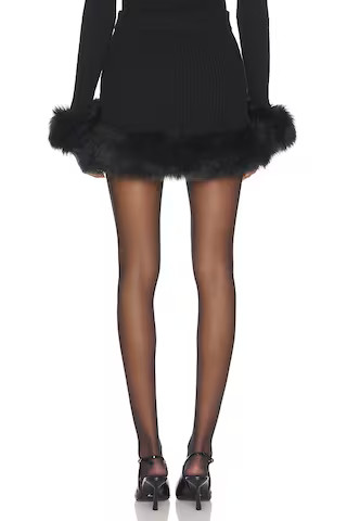 Fran Mini Skirt in Black Knit | Revolve Clothing (Global)