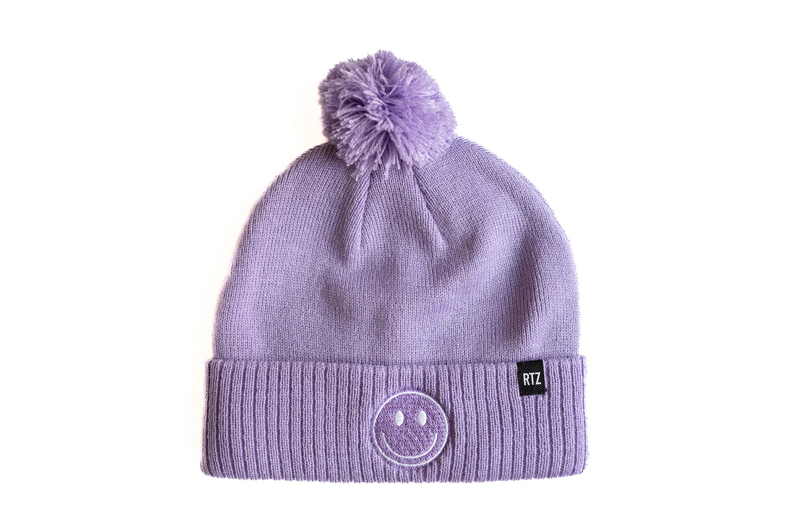 Purple Smiley Pom Pom Hat | Rey to Z