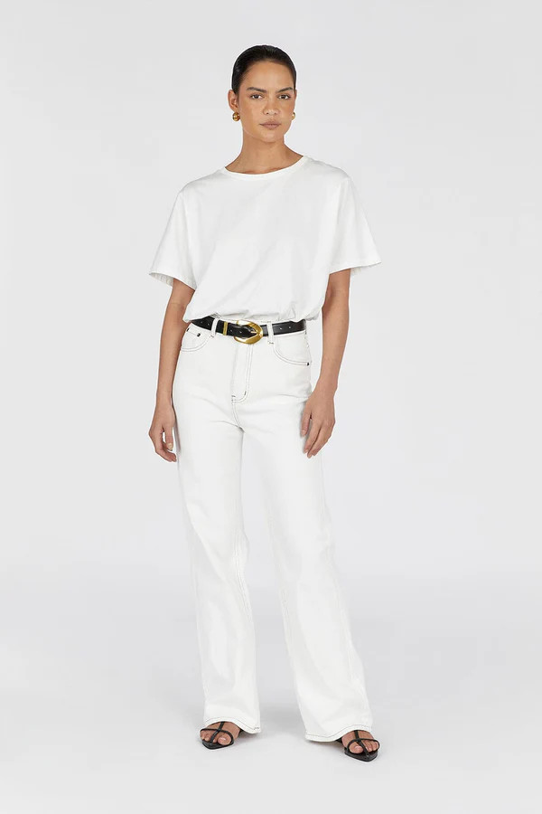 ALEXA OFF WHITE HIGH STRAIGHT JEAN | DISSH
