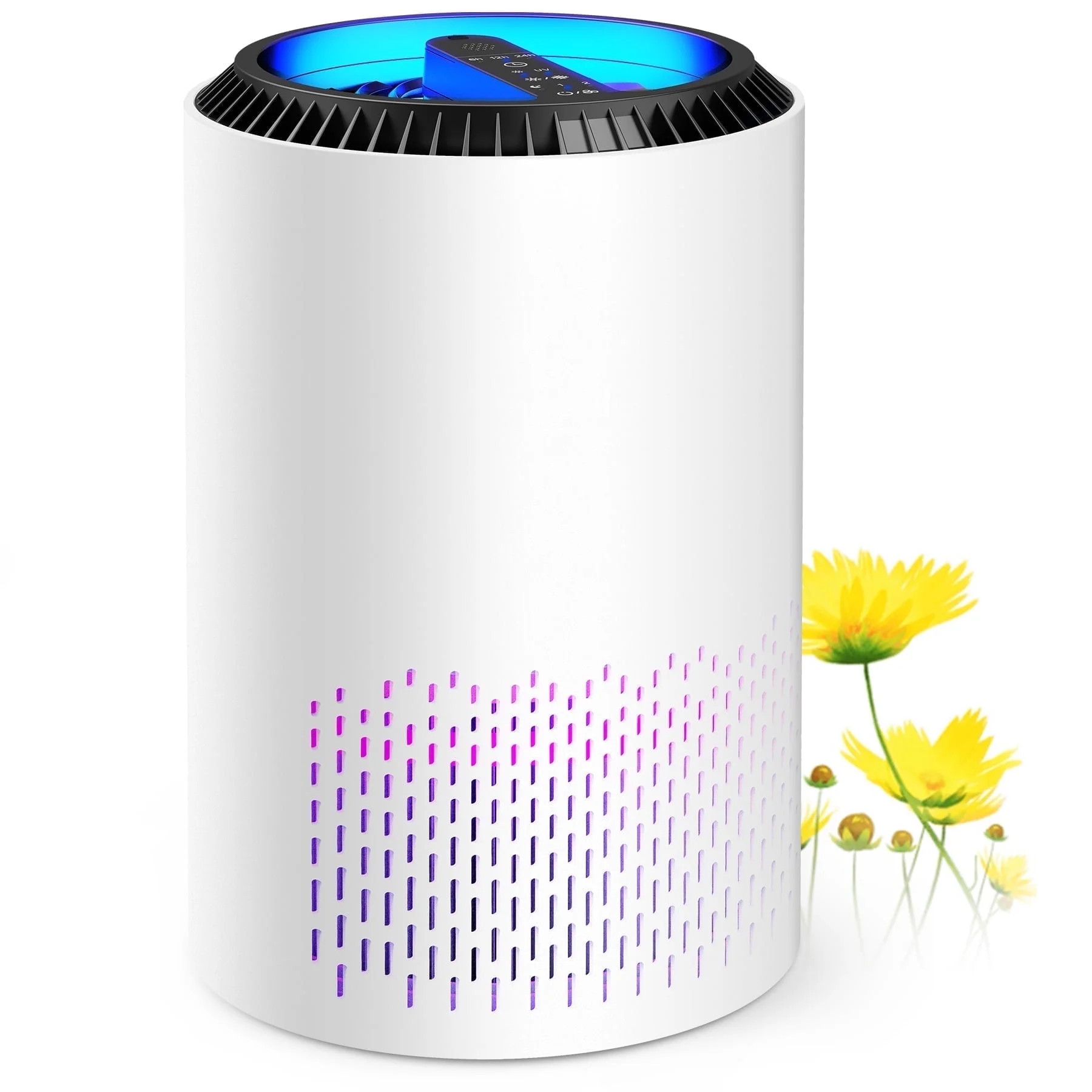 ALROCKET HEPA Air Purifier with Light Extra Large Room 350 Sq. ft, White | Walmart (US)
