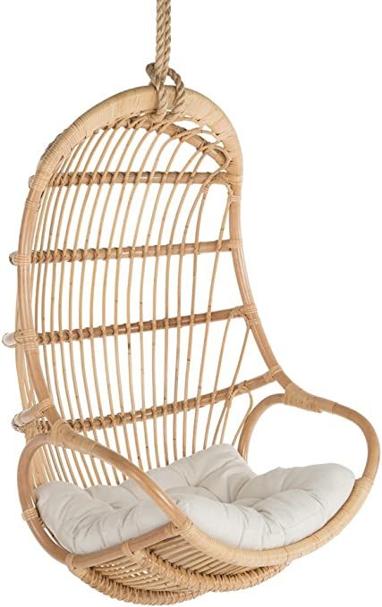 Amazon.com: Kouboo Rattan Hanging Chair, Large, Natural : Home & Kitchen | Amazon (US)