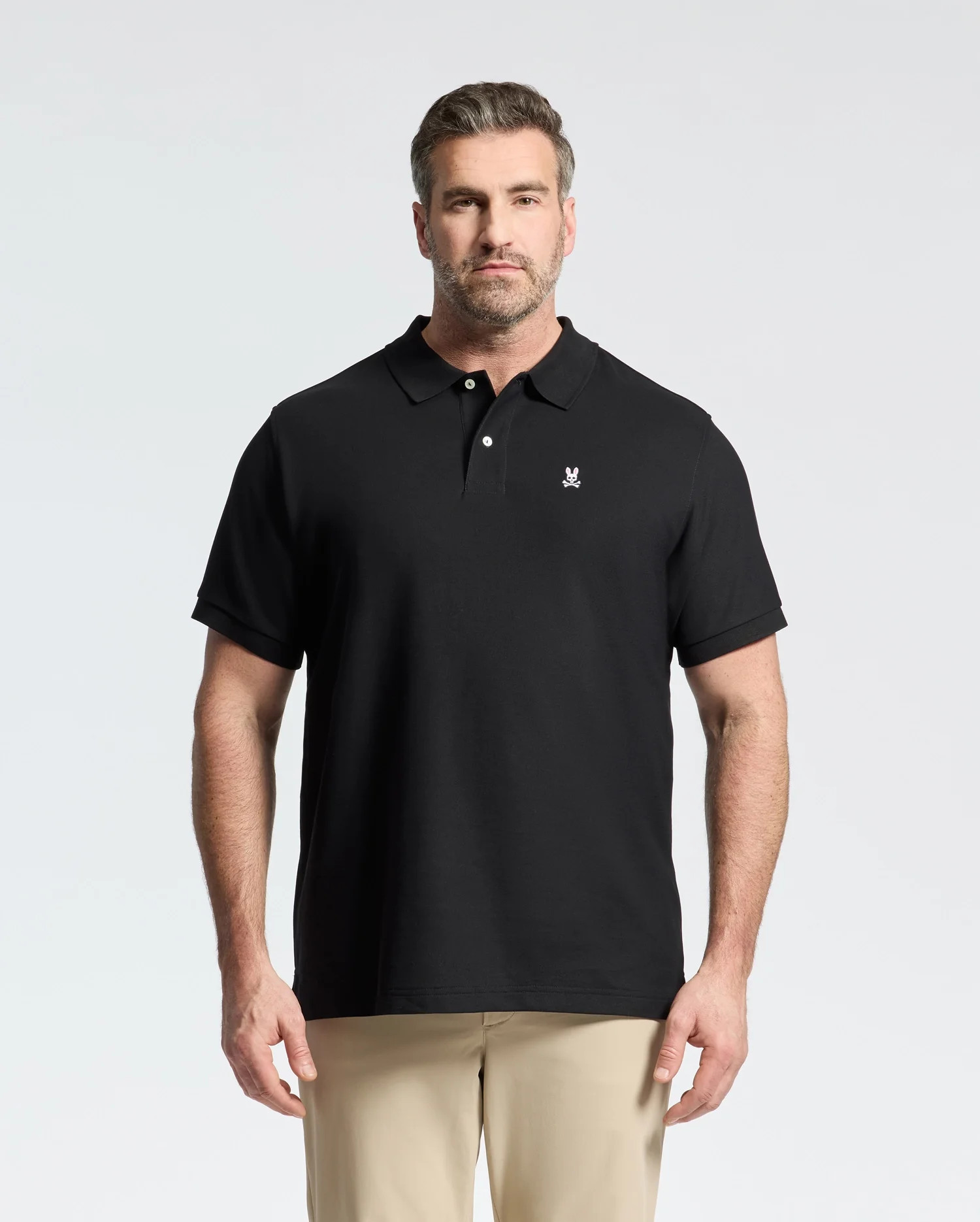 MENS BIG AND TALL CLASSIC BLACK POLO | PSYCHO BUNNY | Psycho Bunny