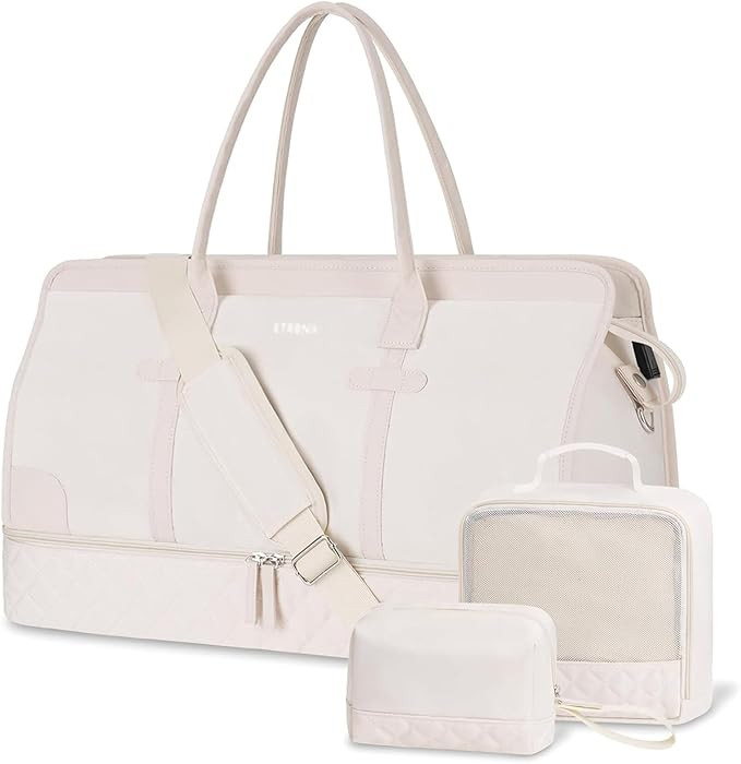 ETRONIK Weekender Overnight Bags for Women, Large Travel Duffle Bags with Shoe Compartment & Wet ... | Amazon (US)