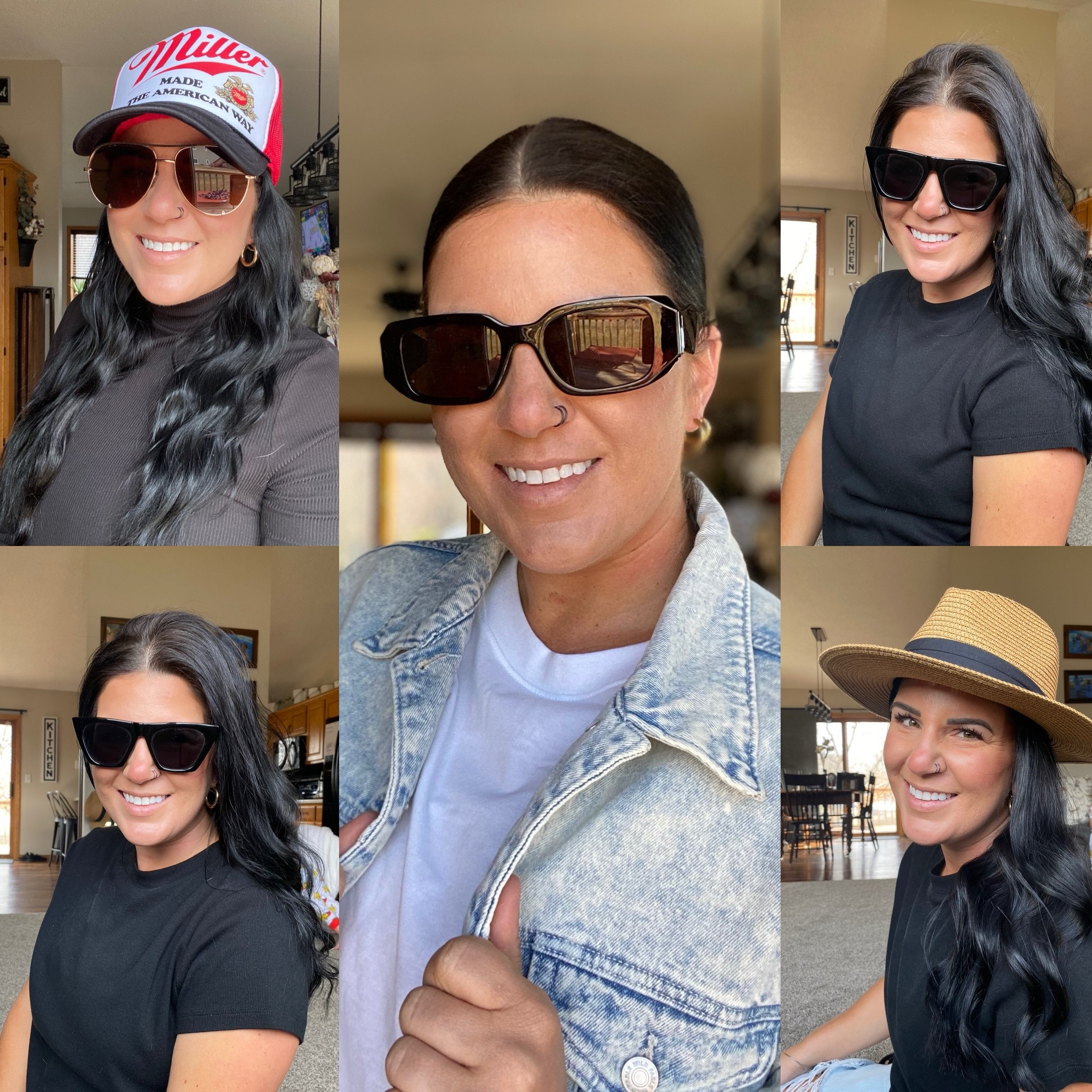 Hats + sunnies I love 🖤