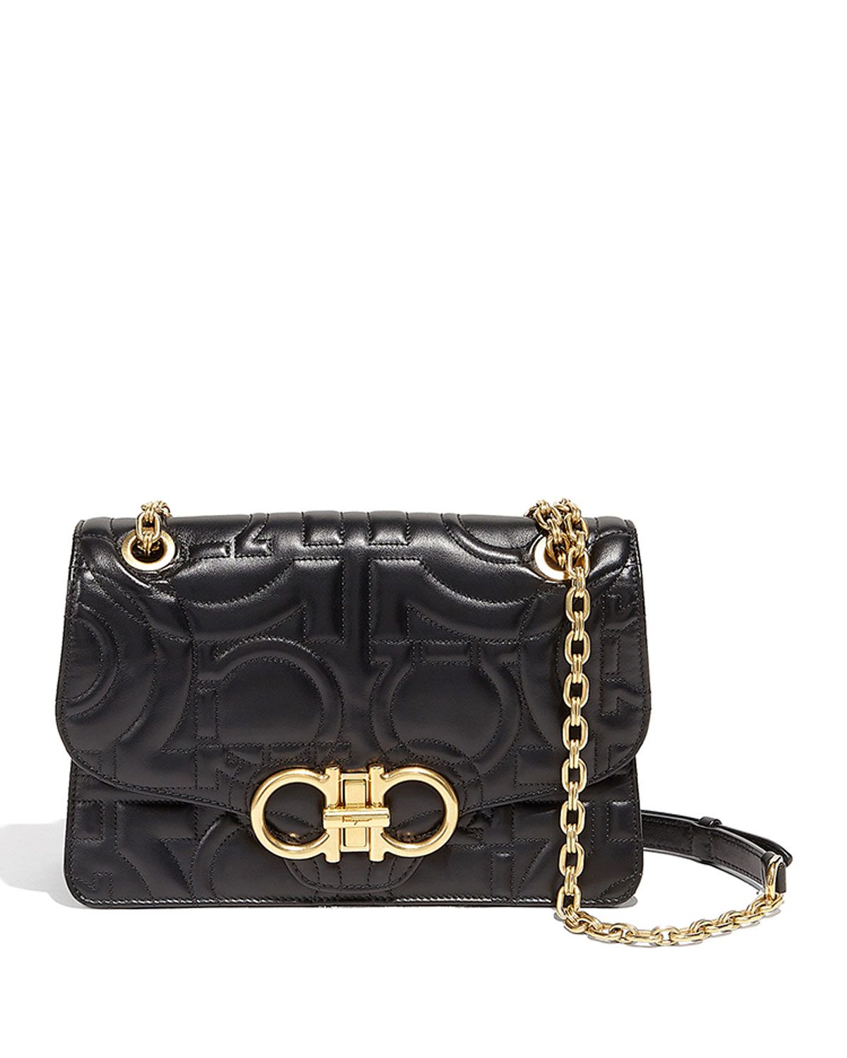 Quilted Gancini Chain Crossbody Bag | Neiman Marcus