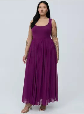 Textured Chiffon Maxi Dress | Torrid (US & Canada)
