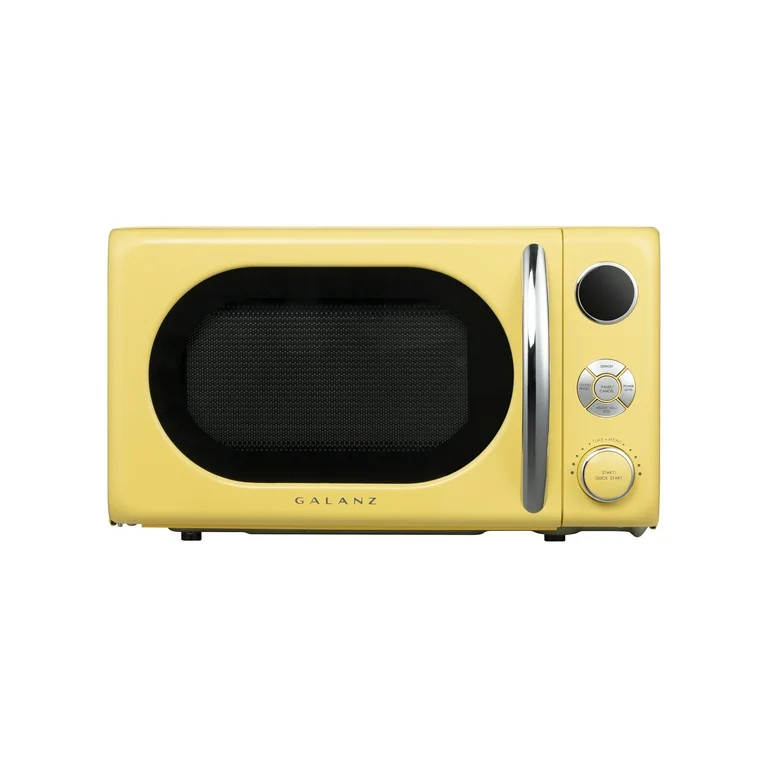 Galanz 0.7 Cu. ft. Retro Countertop Microwave Oven, 700 Watts, Yellow | Walmart (US)