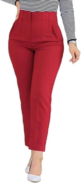 BIRW Womens High Waisted Pants 2026 Trendy Skinny Business Work Casual Pencil Trousers with Pocke... | Amazon (US)