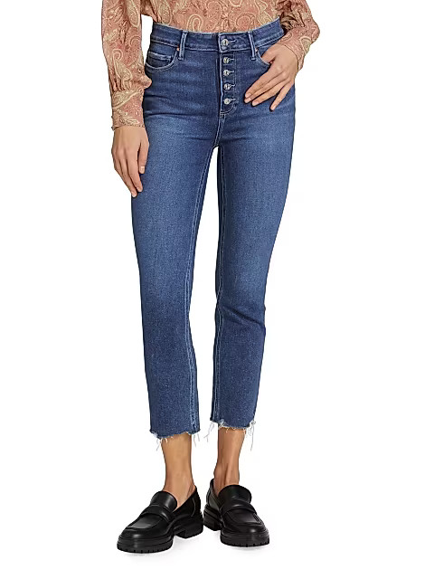 Cindy High-Waisted Slim-Leg Ankle-Crop Jeans | Saks Fifth Avenue