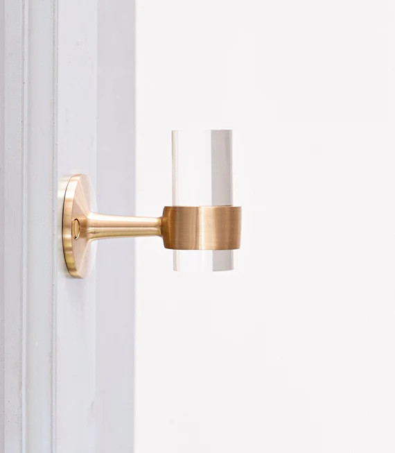 Lucite Brass Robe Hook Satin Brass Polished Brass  Towel | Etsy | Etsy (US)