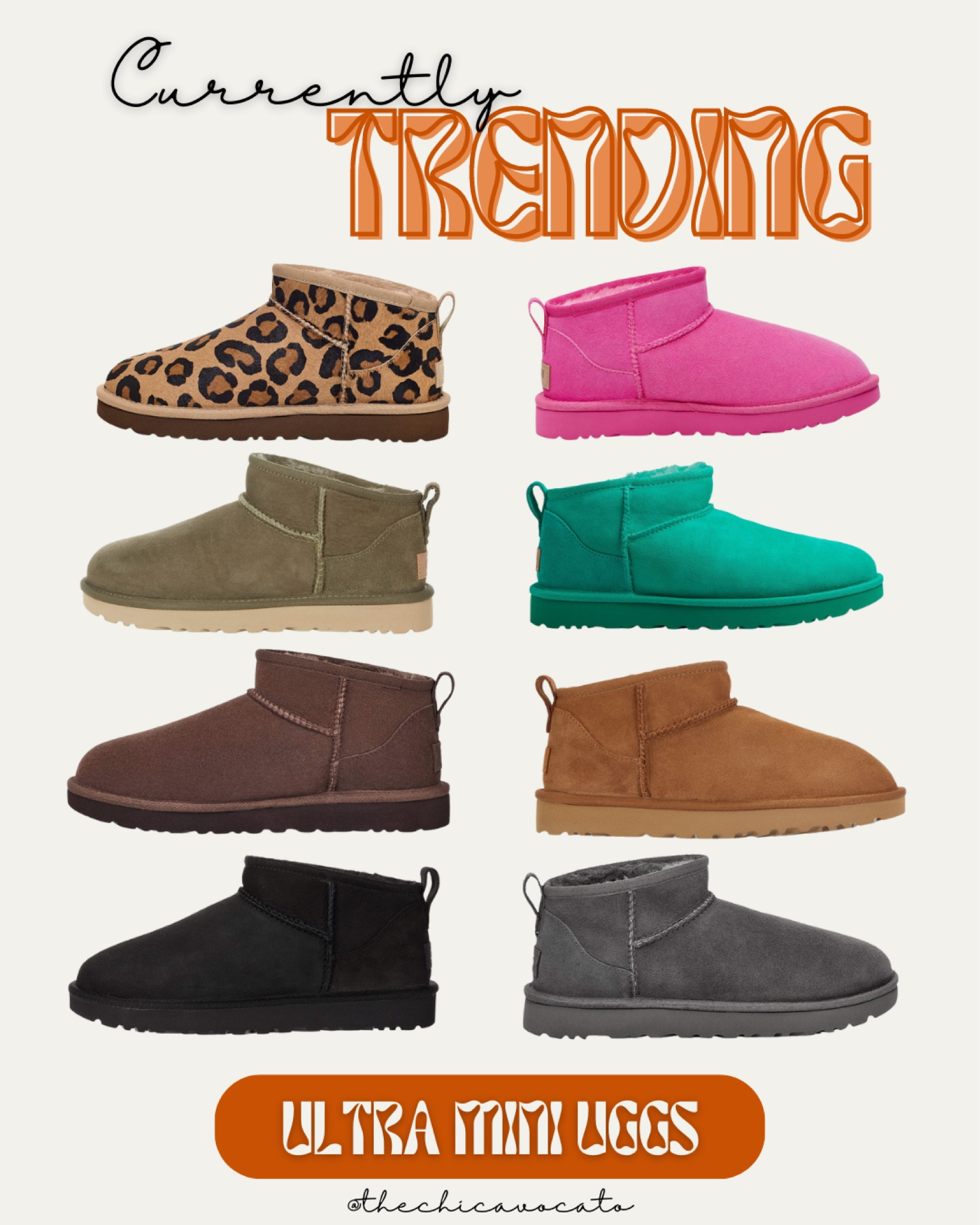 Currently Trending 
Classic Ultra mini Uggs 

Lots of different colors!! 



#LTKSeasonal #LTKshoecrush #LTKHoliday