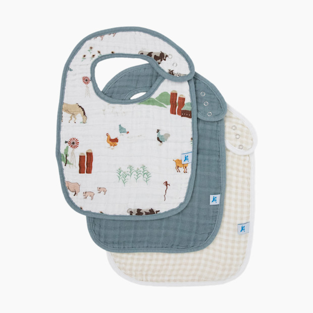Little Unicorn Cotton Muslin Classic Bib (3 Pack) in Farmyard | Babylist