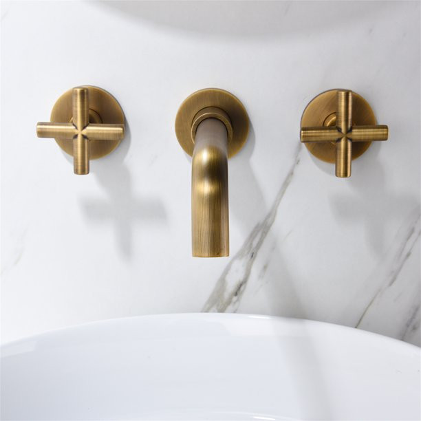 Cfowner Bathroom Faucet, 2-Handle Wall Mounted Sink Faucet, Bronze | Walmart (US)