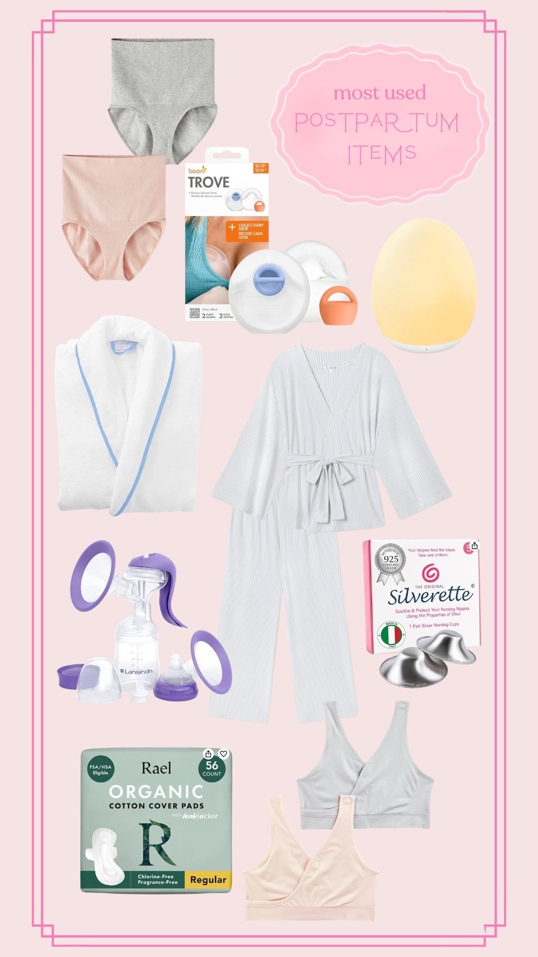 most used postpartum items 🤍

#LTKmomlife #LTKBaby #LTKBump