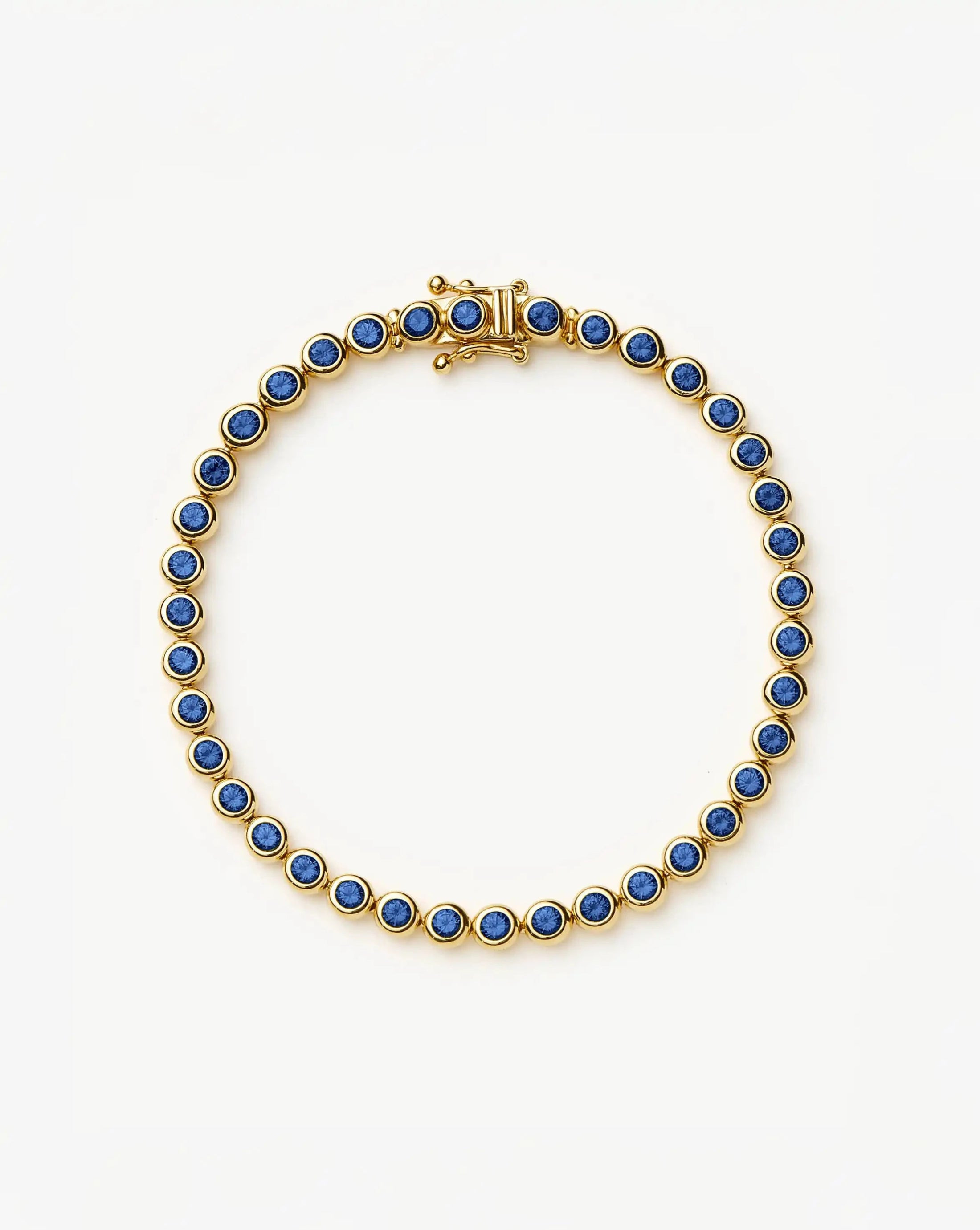 Tennis Round Bracelet - Gold / Blue | Missoma UK | Missoma UK