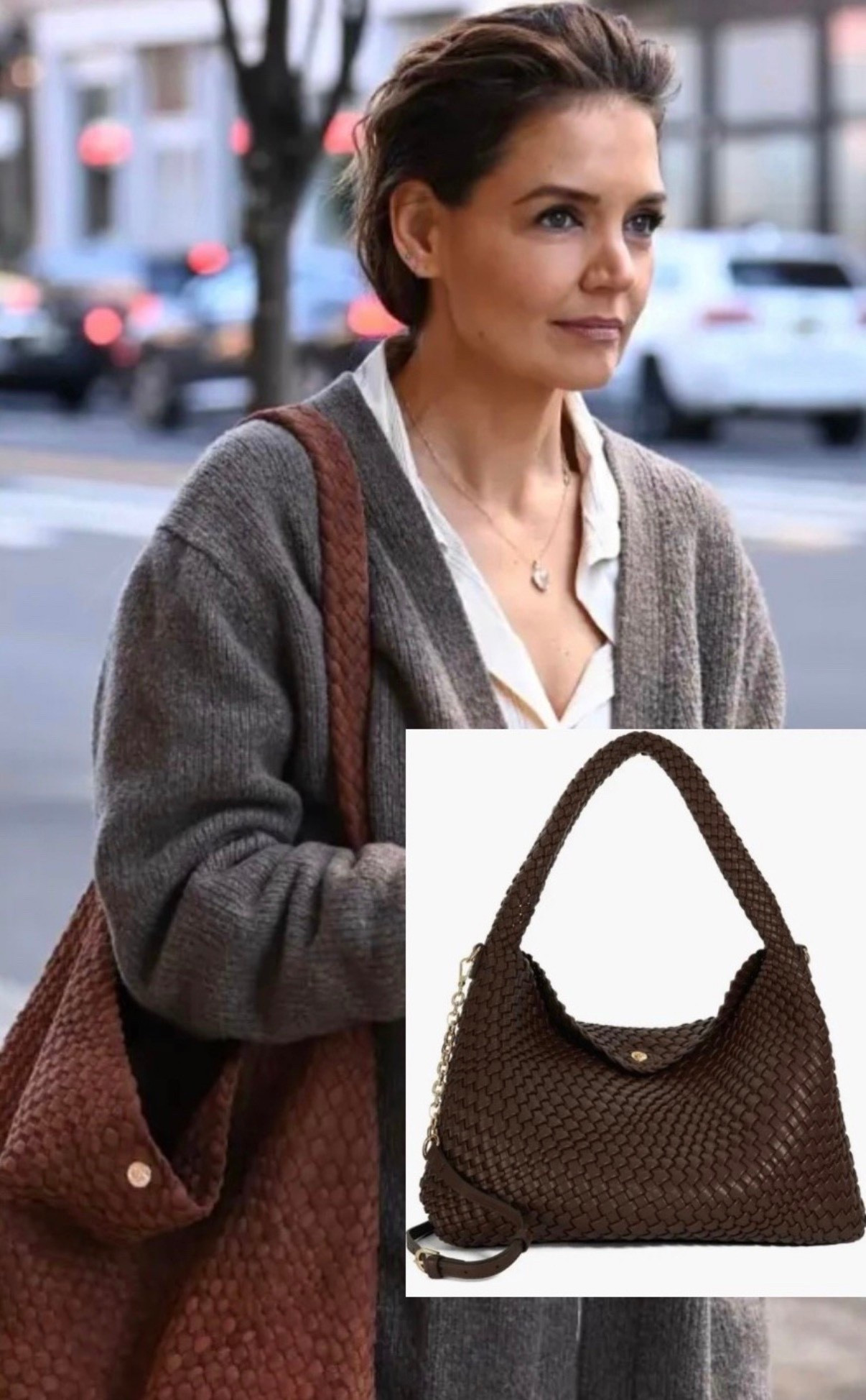 celebs go-to bag, the large Dune London Deliberate.

Katie Holmes, Bella Hadid and Daisy Edgar-Jones are just a few of the fashionistas who have worn the style, which is surprisingly under $200. The woven, slouchy bag comes in different sizes and a range of pretty colors.

#LTKSeasonal #LTKitbag #LTKstyletip

#LTKdayinmylife