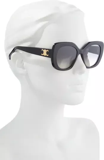 CELINE Mini Triomphe Square Sunglasses, 55mm