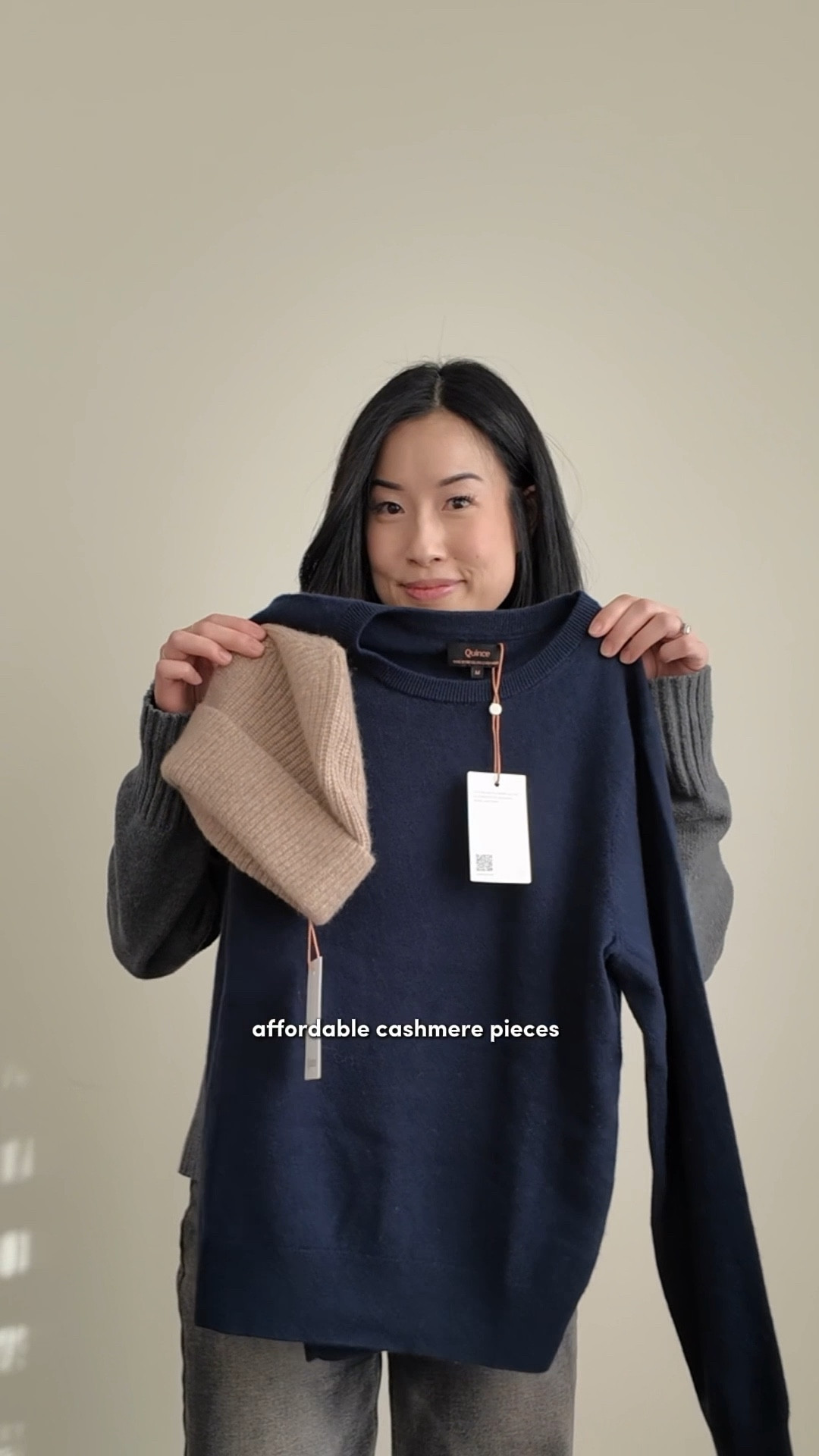 A review of my new Quince pieces 💙 Welcome to my series called ✨ Closet Conversations ✨ where I chat about clothes, a story behind an outfit, or just random thoughts about my wardrobe. Let’s get chatty so we can build connection and grow our wardrobes intentionally in 2026 ❤️

Sticking to natural fibres has always been a big deal for me. These fabrics are breathable and comfortable while being kinder to the earth. Some benefits of cashmere:

〰️ lightweight
〰️ very warm for being lightweight
〰️ antimicrobial
〰️ less itchy than wool
〰️ odour resistant (this is most impressive to me)

Wearing Everlane sweater size XS (at the beginning), Quince sweater size M, Petite Studio jeans size XS, old tank top from Frank And Oak. 

#LTKFindsUnder100 #LTKPetite #LTKootd