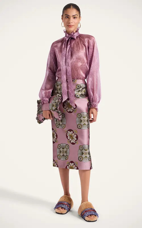La DoubleJ Pencil Skirt in Nucleus Dusty Pink at Nordstrom, Size 46 | Nordstrom