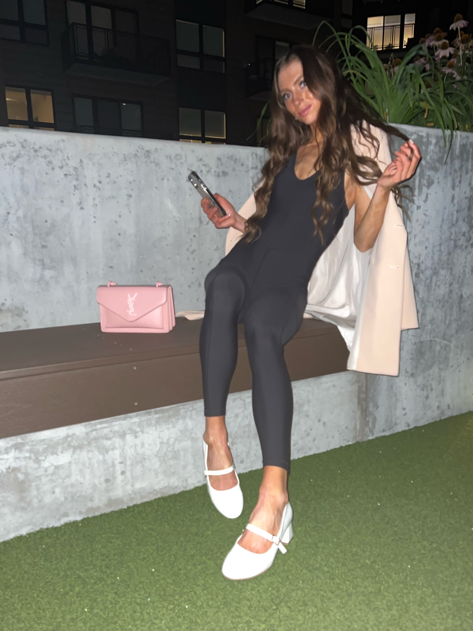 Day to night look 
Old navy jumpsuit 
Black jumpsuit 
Pink oversized blazer 
Mary Janes 
Amazon fashion  

#LTKworkwear #LTKfit #LTKtravel