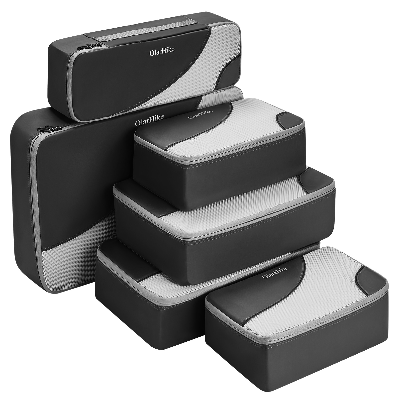 Olarhike 6 Set Packing Cubes, Travel Luggage Organizers(Black) | Walmart (US)