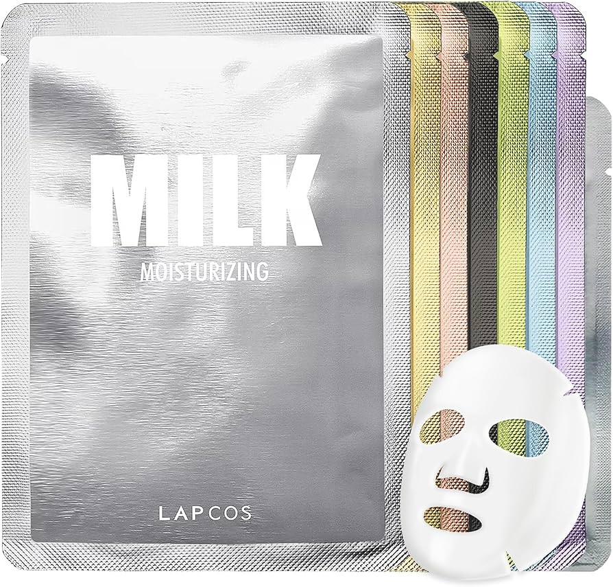 LAPCOS Daily Sheet Mask Variety Pack 7+1 (Version 1) Daily Face Masks - Hydrate, Clarify, Nourish... | Amazon (US)