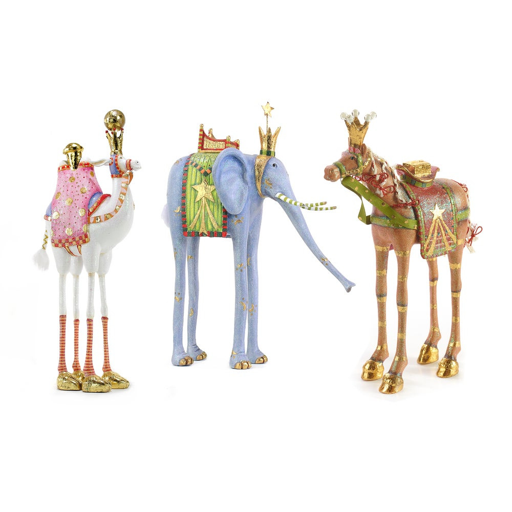 Patience Brewster Nativity Magi Animal Figures, Set of 3 | MacKenzie-Childs
