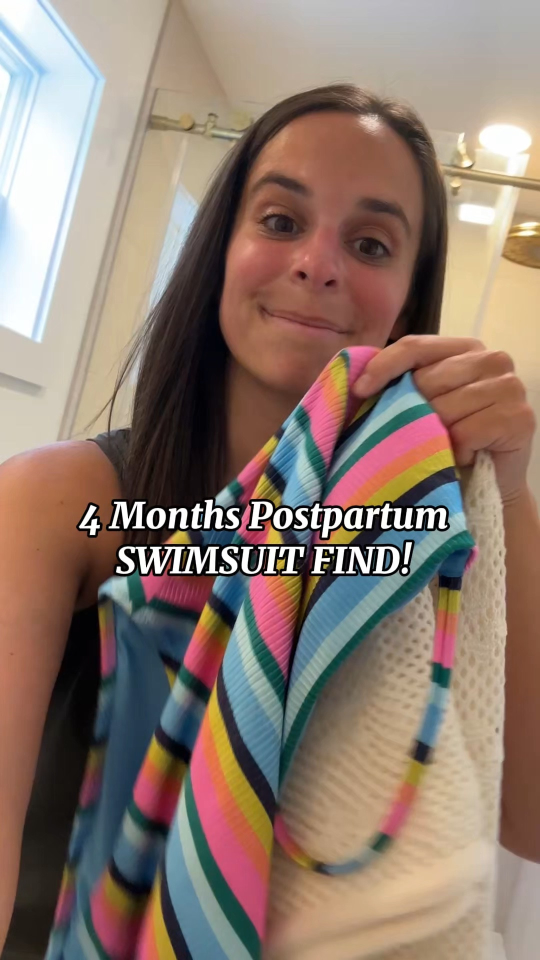 months postpartum and loving this flattering one-piece swimsuit for summer. ☀️

Comfortable, supportive, and great coverage while still feeling stylish. Perfect for pool days, beach trips, and chasing little ones around.

Sizing details: 
Swim- medium
Coverup- small

#LTKmomlife #LTKSwim #LTKSaleAlert