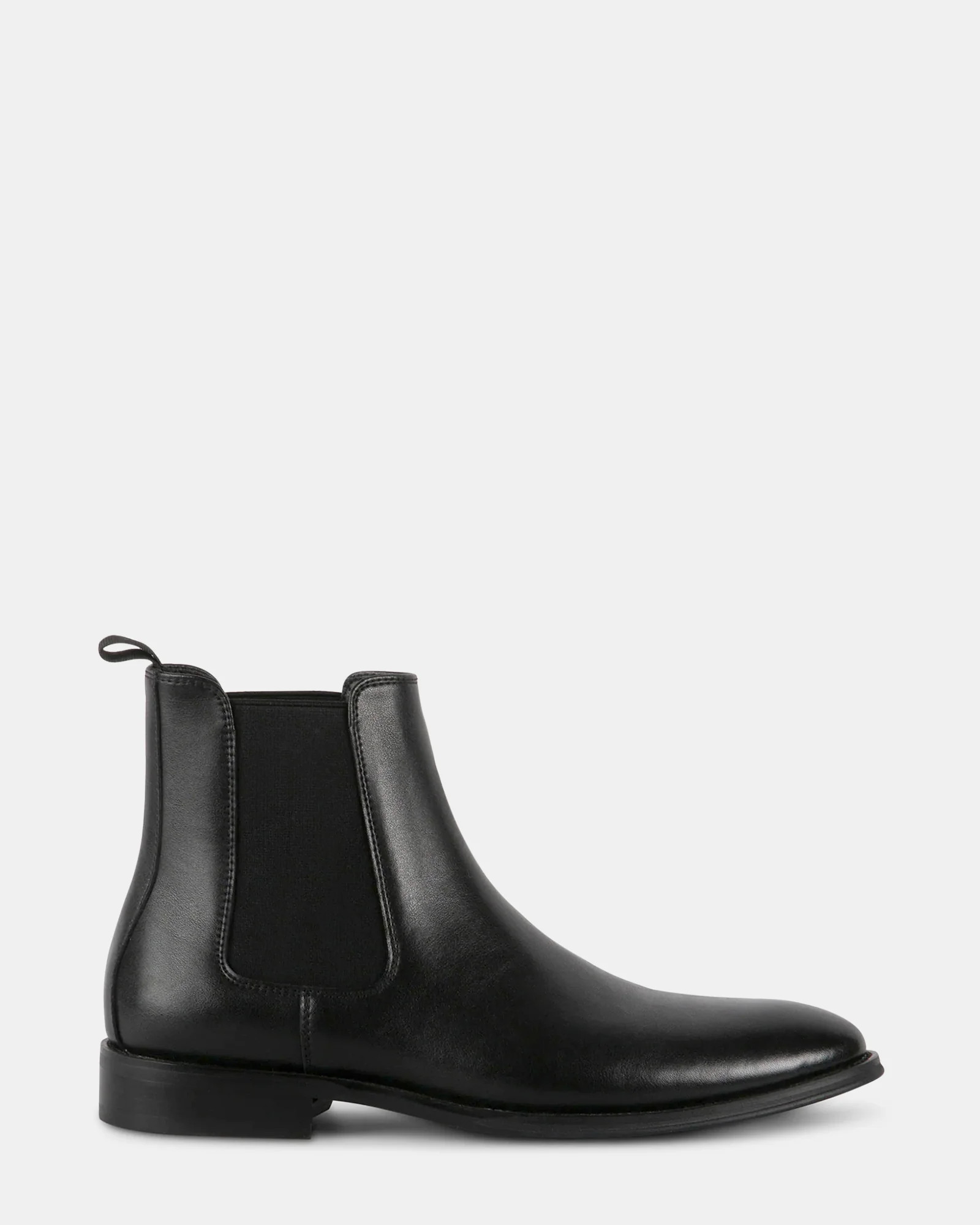 ALDAIR Black Leather Ankle Boots | Men's Designer Boots | Steve Madden (Canada)