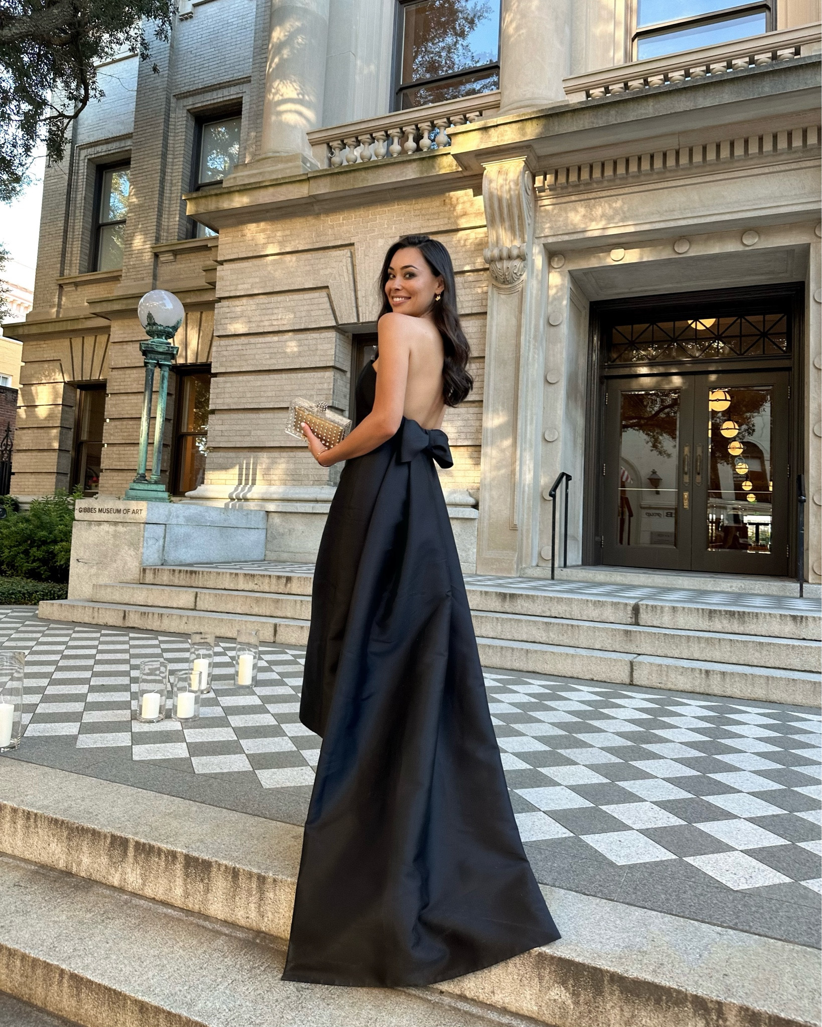 black dress midi with sleeves Layered Midnight Midi Dress XS