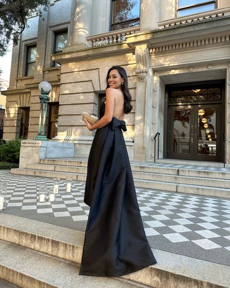 Kat Jamieson wears a black dress to a wedding in Charleston. Wedding guest dress, formal, gown, cocktail party. 

#LTKHoliday #LTKparties #LTKwedding