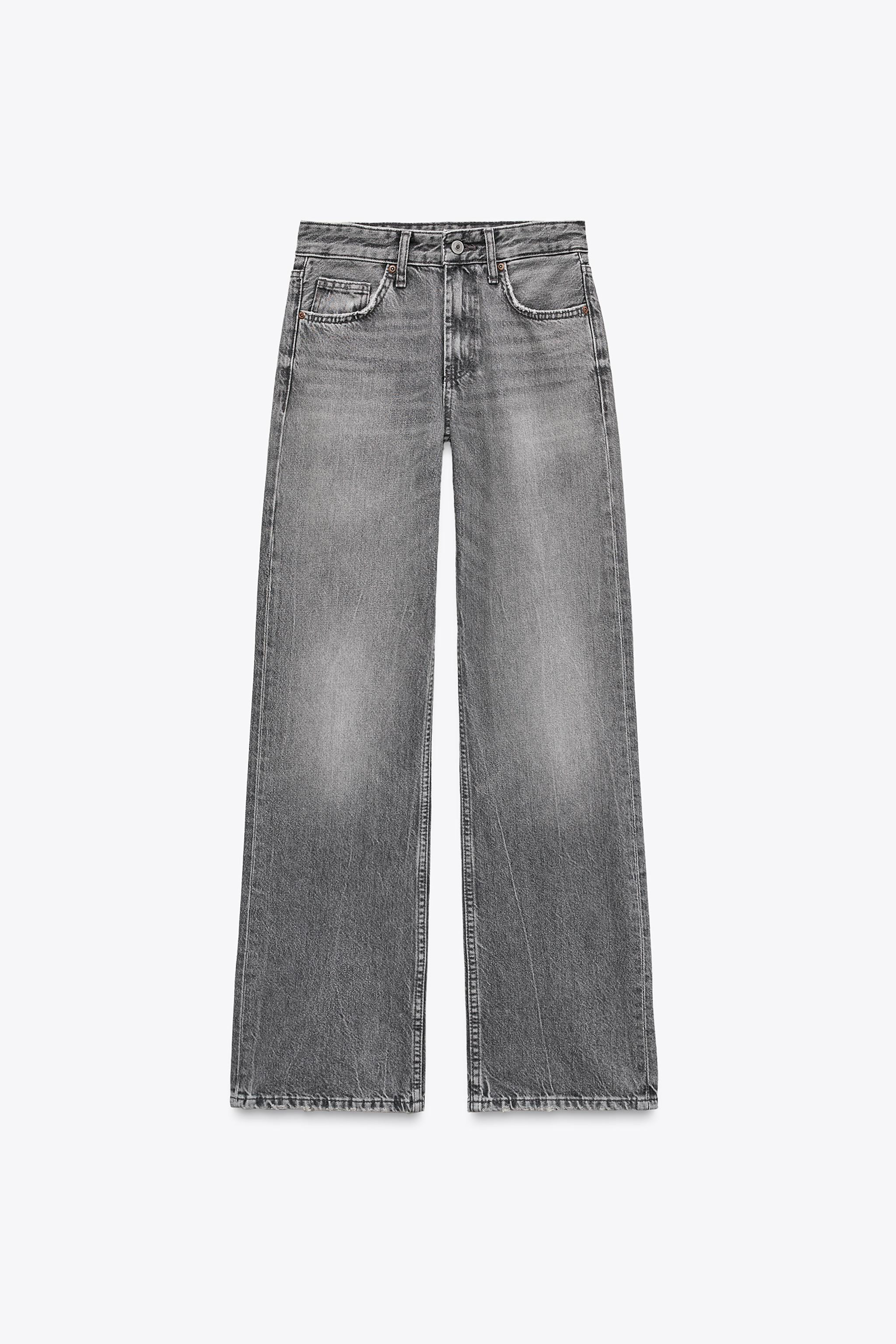 TRF WIDE-LEG MID-RISE FULL LENGTH JEANS | Zara US